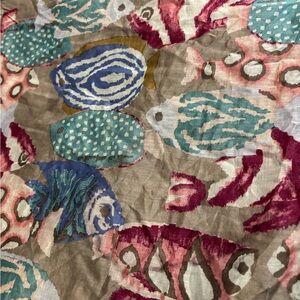 Colorful Fish Patterned square scarf